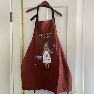 Moose themed kitchen apron